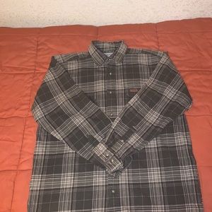 Men’s olive green  Carhartt collar long sleeve